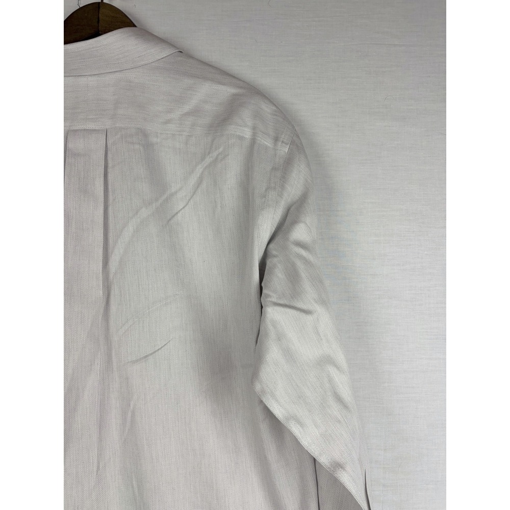 Cremieux Slim Fit Dress‎ Shirt Mens 16.5 35 Gray 100% Pima Cotton Non-Iron L/S - Picture 12 of 14